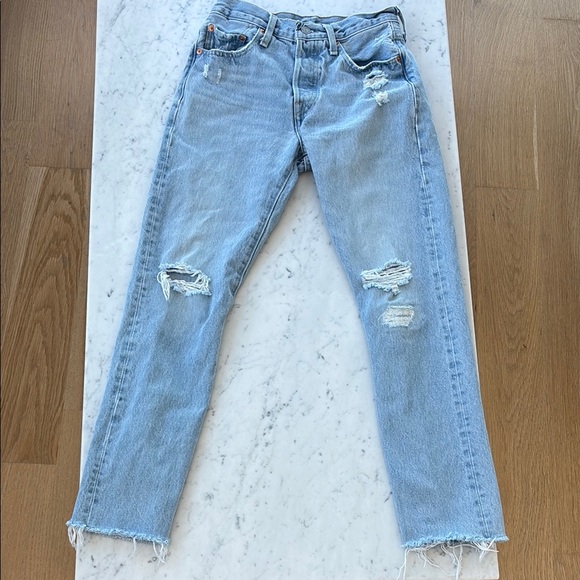 Levi's 501 skinny women's jeans (distressed vintage look) 25x28 - Picture 3 of 5